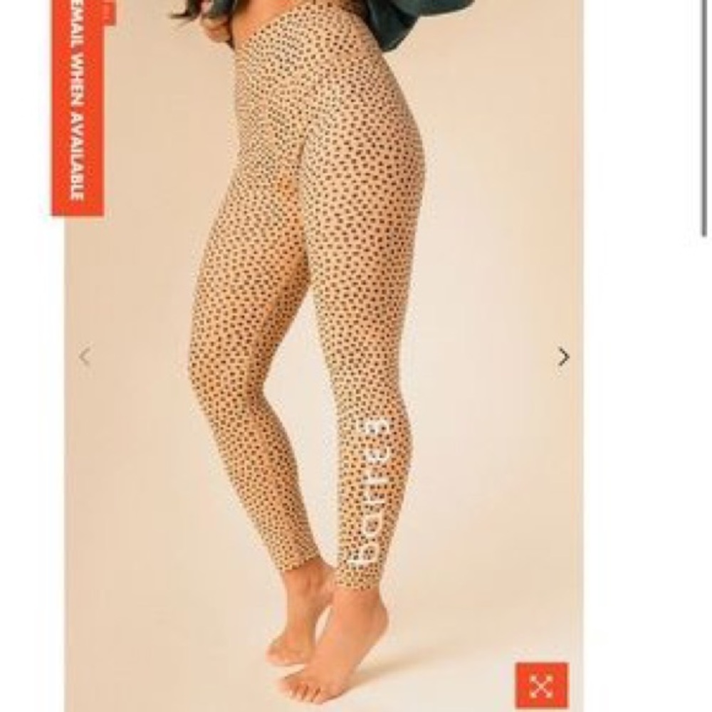 barre3 Cinnamon Dot High Waisted Performance Leggings